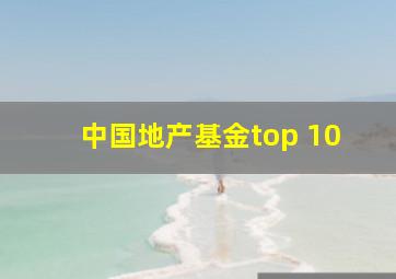 中国地产基金top 10